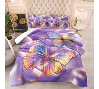 Piumone Letto Singolo Graffiti Oro Viola Trapunta Letto Singolo Microfibra Trapunte Invernali Singole Lavabile Piumone Invernale Trapunta Singola Invernale 4 Stagioni+2 Federe(50x75cm) 173x229cm