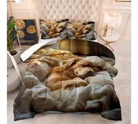 Piumone Matrimoniale Invernale Modello Del Cane Piumino Matrimoniale Lavabile Microfibra Trapunte Matrimoniali Invernali Durevole Piumoni Matrimoniali 4 Stagioni+2 Federe(50x75cm) 228x228cm