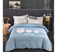 piumone Set di Copertura del Piumino Pezzi comprende Foglio 2 Cuscini Fami Morbidi e Facili da Letto per a Letti Queen Size (Colore: Dimensione Azzurra: Regina)