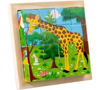 PIUpiuLIANG Set di Puzzle cubo, Puzzle a Blocchi in Legno 3D con Giocattoli educativi per l'apprendimento del Vassoio Vassoio per Il cubo da Oltre 36 Anni.
