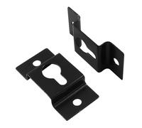 Piutouyar 20 ganci resistenti per buco della serratura, in metallo, accessori di fissaggio con viti per cornici, specchi, armadietti, scatole audio e altoparlanti (nero, 40 x 20 mm)