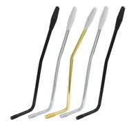 Piutouyar Confezione da 5 bracci per tremolo da 6 mm, 3 colori per chitarra elettrica, con filettatura in metallo, braccio tremolo con punta (nero/argento/oro)