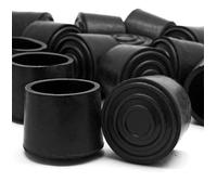 Piutouyar Coperture rotonde in gomma PVC per mobili, 32 mm, per gambe di tavoli e sedie, tappi antiscivolo per proteggere le superfici, colore nero (16 pezzi)