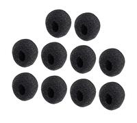 Piutouyar Mini microfono in schiuma per parabrezza, piccola copertura per microfono per cuffie da bavero, microfoni per cuffie, lavalier, nero (10 pezzi)