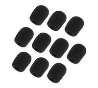 Piutouyar Mini microfono in schiuma per parabrezza, piccola copertura per microfono per cuffie da bavero, microfoni per cuffie, lavalier, nero (50 pezzi)
