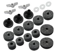 Piutouyar Set di 21 accessori di ricambio per piatti, in feltro, per Hi-Hat Cup Hi-Hat in feltro, con manicotti per piatti con base, dadi ad aletta, rondella piatti