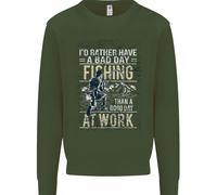 Piuttosto Una Brutta Giornata Di Pesca Divertente Felpa Uomo