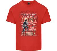 Piuttosto Una Brutta Giornata Di Pesca Divertente Uomo Cotone T-Shirt Tee Top