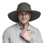 PivotWing Cappello Pescatore Uomo Tesa Larga Nylon UPF50+ Cappello Pescatore Impermeabile Estate Leggero Cappello Sole Traspirante Outdoor Anti UV Cappello Estivo, Verde Oliva 58