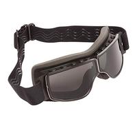 PiWear® Nevada Occhiali da moto sopra casco adatto per chi porta occhiali retrò classico auto d'epoca occhiali protettivi nero scuro