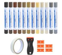PIWOSGOL 12 Colori Stucco per Legno, Stucco per Legno Riempitivo, Stucco Legno, Stucco per Marmo, Kit Riparazione Piastrelle per Riempire e Riparare Graffi e Buchi Mobili e Altre Superfici in Legno