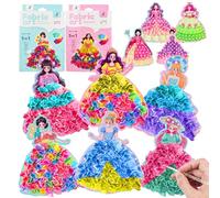 PIWOSGOL 2 Pezzi Lavoretti Creativi Per Bambini, Principessa Set Creativo Per Ragazze, Giocattolo Educativo e Regalo Per Bambine 4 5 6 7 8 9 10 Anni