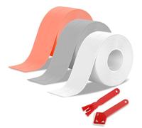 PIWOSGOL 3 rotoli di nastro sigillante autoadesivo, impermeabile, nastro sigillante per fughe con 2 supporti adesivi, nastro sigillante per cucina, bagno, toilette, soffitto (3 colori)