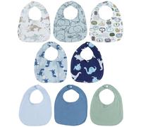 PIWOSGOL 8 Pezzi Bavaglini Neonato Cotone,Bavaglino Neonato Impermeabili Bavaglini Pappa Morbidi Super Assorbenti Bavette Neonato per Bambini e Bambine da 0 a 3 Anni