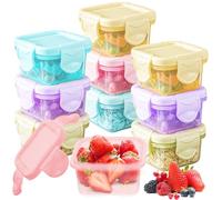 PIWOSGOL Set di Contenitori per Ermetico Alimenti, 10 Pezzi Contenitore di Plastica con Coperchi, Contenitori Piccola Riutilizzabili Impilabili, Senza BPA, per Microonde Freezer Lavastoviglie