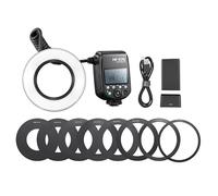 Pixapro MF-R76 Ring Flash Phtography Lighting | Video Strobe Flash Studio Photoshoot | Godox MF-R76 Macro Batteria Wireless Proffessional | Kit di foto Lampada agli ioni di litio