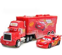 Pixar Cars 3 2 pezzi Chick Hicks Lightning McQueen Uncle Container Truck 1:55 Diecast Metal Modle Giocattolo Regalo di compleanno per Bambini (NO.95)