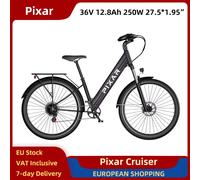 Pixar Cruiser Bici Elettrica 250W 36V 12.8Ah 27.5*1.95" Pneumatici Sottili Step-thru E-bike Freno A Disco Meccanico 32 km/h 7 Velocità Nero