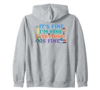 Pixar Inside out 2 Joy Its Fine Im Fine Felpa con Cappuccio