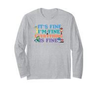 Pixar Inside out 2 Joy Its Fine Im Fine Maglia a Manica