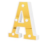 PIXAXOHH Lampada decorativa a LED con lettera 'alfabeto inglese a forma di A per la decorazione del bar di casa, bianco caldo