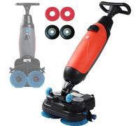 PixCy Lavapavimenti Industriale,Lucidatrice per Piastrelle,43 Cm Larghezza Pulizia & Testina 360°,1200 M²/H Copertura,Elettrica & Leggera,per Garage & Spazi Industriali Red