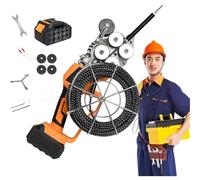 PixCy Macchina per Incordare Domestica Portatile Senza Fili con Batteria al Litio Cavo Automatico per Incordare Parete Filo Elettrico Ricaricabile Filettare Parete per Elettricista,2*Battery