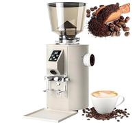 PixCy Macinacaffè Manuale,Macinacaffè Domestico,Macinacaffè Espresso,Macinazione Quantitativa Automatica da 350W,Contenitore per Chicchi di caffè da 1 Libbra,per Bar,Ristoranti Beige