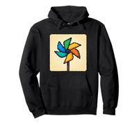 Pixel Art Girandola Rotazione Vento Rotazione Vortice Felpa con Cappuccio