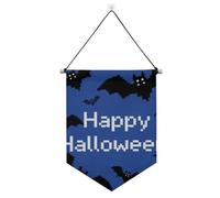 Pixel-art Halloween con pipistrelli banner da appendere con asta telescopica pin display banner decorazioni per feste all'aperto per porte, pareti, finestre, giardini, cortile