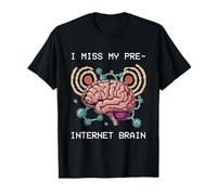 Pixel Art I Miss My Pre Internet Brain Maglietta