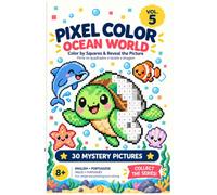 PIXEL ART: Ocean World: Color by Squares & Reveal the Picture