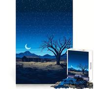 Pixel Art Paesaggio notturno con casa abbandonata Puzzle per adolescenti da 1000 pezzi Richiama potere Fuga serena Bordi precisi Regalo di compleanno (50x75cm)