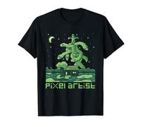 Pixel Artist Monster Style Retro Computer Game Amante Maglietta