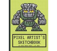 Pixel Artist's Sketchbook: Pixel Art Graph paper | Drawing Blank Notebook | 1/5 Squares Grid Paper Note | Stone Monster | Gift For Pixel Artist, Boys & Girls Gamers, Game Developers