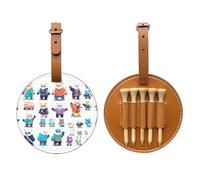 Pixel Bear Riot - Borsa portaoggetti per tee da golf, design portatile, facile da organizzare