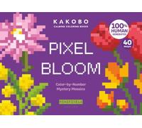 Pixel Bloom. Color-by-Number Mystery Mosaics: Flower Themed Activity Puzzle Book. Travel Size.