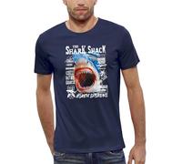 PIXEL EVOLUTION T-Shirt Squalo Bianco - The Shark Shack - Attacco di squalo da uomo, Marina, L