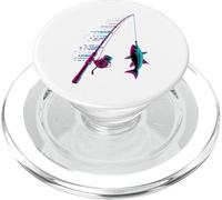 Pixel Glitch Art Canna Da Pesca Pescatore PopSockets PopGrip per MagSafe