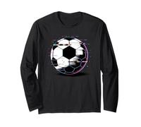 Pixel Glitch Art Pallone da Calcio Football Maglia a Manica