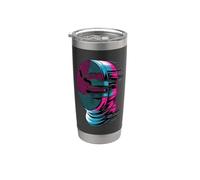 Pixel Glitch Art Scherma Elmo Spada Schermidore Bicchiere termico in acciaio inox doppia parete