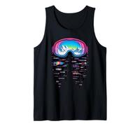 Pixel Glitch Art Sci Montagna Sci Neve Sciatore Canotta