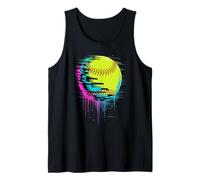 Pixel Glitch Art Softball Canotta