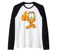Pixel Graphics Cheeky Cat Lasagne Love Thumbs Up Art Classic Maglia con Maniche Raglan