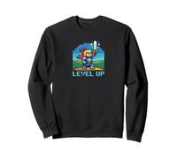Pixel Hero Retro Graphic - Level Up Classic Gamer Design Felpa
