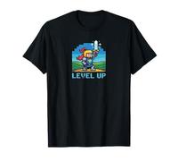 Pixel Hero Retro Graphic - Level Up Classic Gamer Design Maglietta