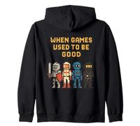 Pixel Knight Ninja Astronauta Robot Retro Gamer Gaming Felpa con Cappuccio