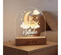 Pixel® Lampada personalizzata con nome luce notturna per bambini bambina neonato con animali Idea regalo nascita bimbo bimba battesimo compleanno Regalo Natale per neonati Personalizzato (Scimmia)