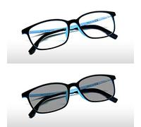 PIXEL LENS FOTOCROMATICI SUNNY SKY Occhiali PC, TV, Tablet, Gaming. Contro Stanchezza Occhi, Comfort Visivo, Montatura Leggera Acciaio-TR90, Certificati Luce blu -41% e UV -100%,Test Università Torino