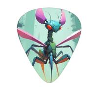 Pixel Mantis Wzywhj Prints - Plettri per chitarra, 12 pezzi, facili da impugnare, per basso, ukulele, chitarra acustica o elettrica